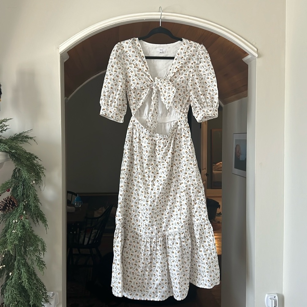 LUCCA sunflower Midi dress